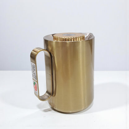 Parati 2-Piece Stainless Steel Vacuum Flask Set SG1M (0.35L + 0.6L) – Double Wall Insulated Coffee & Tea Thermos Jugs with Metallic Finish and Easy-Pour Handle – Elegant Thermal Set for Home, Office & Travel - Damoo