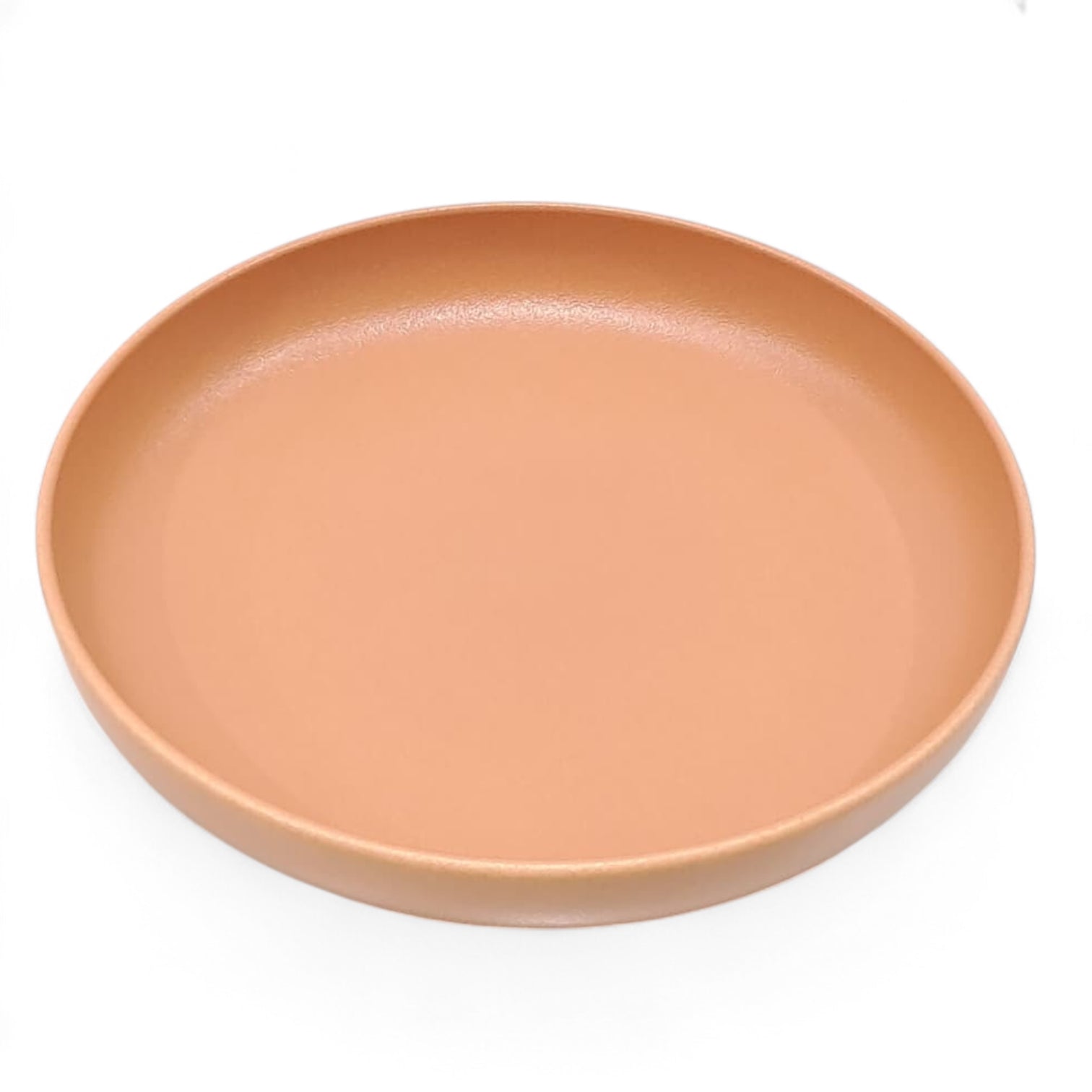 Matte Terracotta Ceramic Serving Plate – Modern Round Flat Dish for Dining, Snacks, Appetizers & Home Décor – Durable Stoneware Dinner Plate for Everyday Use - Damoo