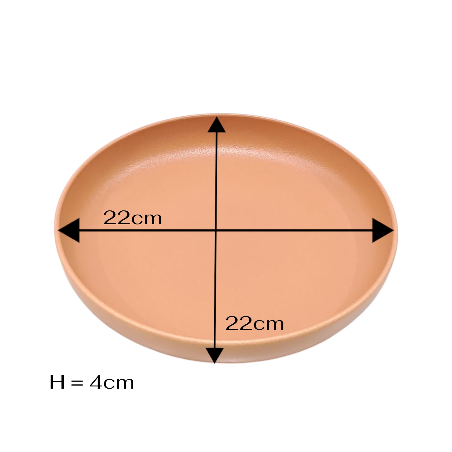 Matte Terracotta Ceramic Serving Plate – Modern Round Flat Dish for Dining, Snacks, Appetizers & Home Décor – Durable Stoneware Dinner Plate for Everyday Use - Damoo