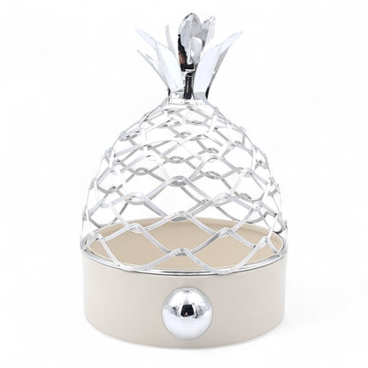 Elegant Decorative Pineapple Jar with Metallic Lid – Modern Home Décor Centerpiece for Table, Living Room, or Entryway – Luxury Art Piece with Contemporary Design - Damoo