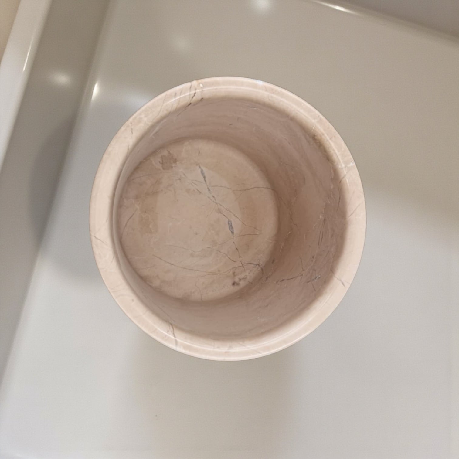 Luxury Marble Storage Jar with Lid – Elegant Cylindrical Canister for Kitchen Spices, Bathroom Essentials, Jewelry & Home Décor Organization - Damoo