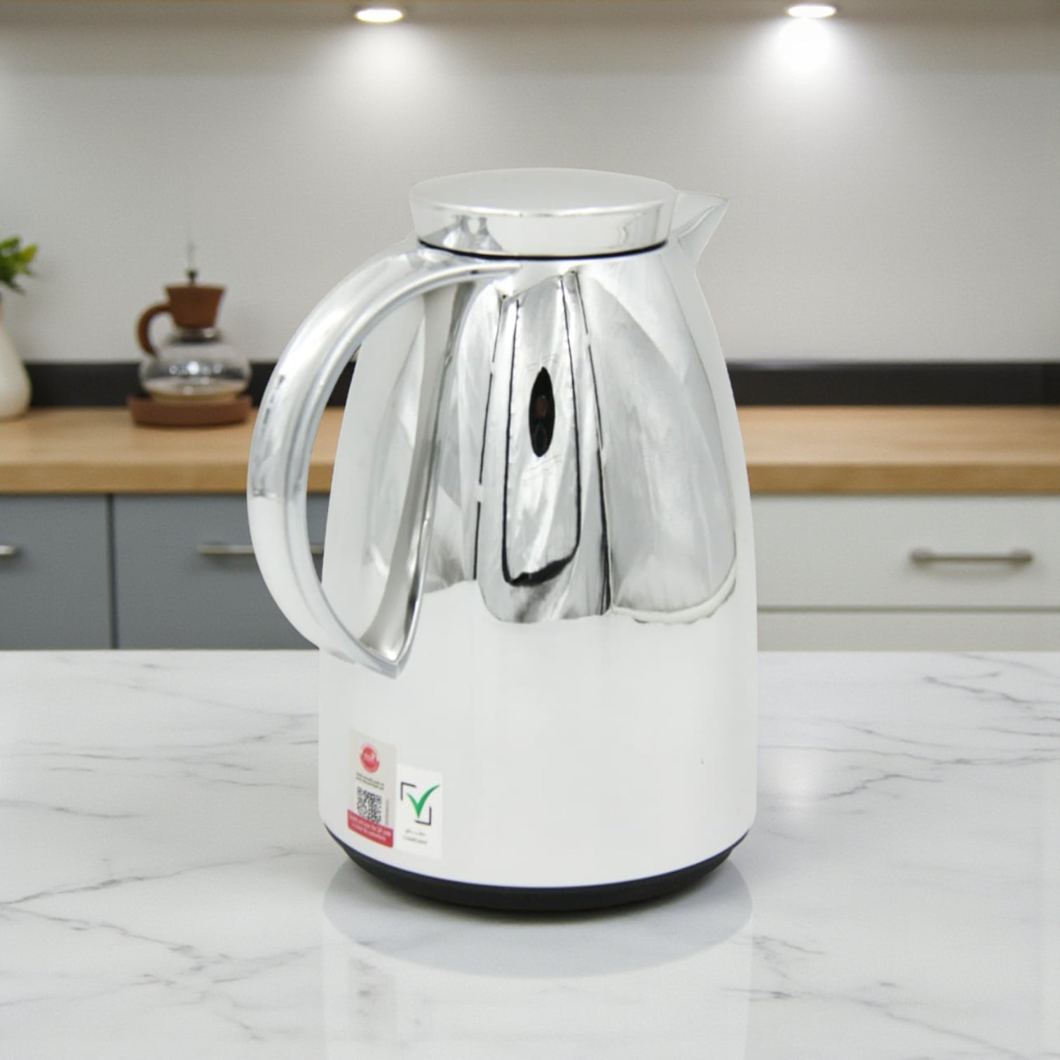 Regal Vacuum Jug 0.5 Liter | Stainless Steel Double Wall Thermal Flask | Premium Hot & Cold Beverage Server – Elegant Chrome Finish