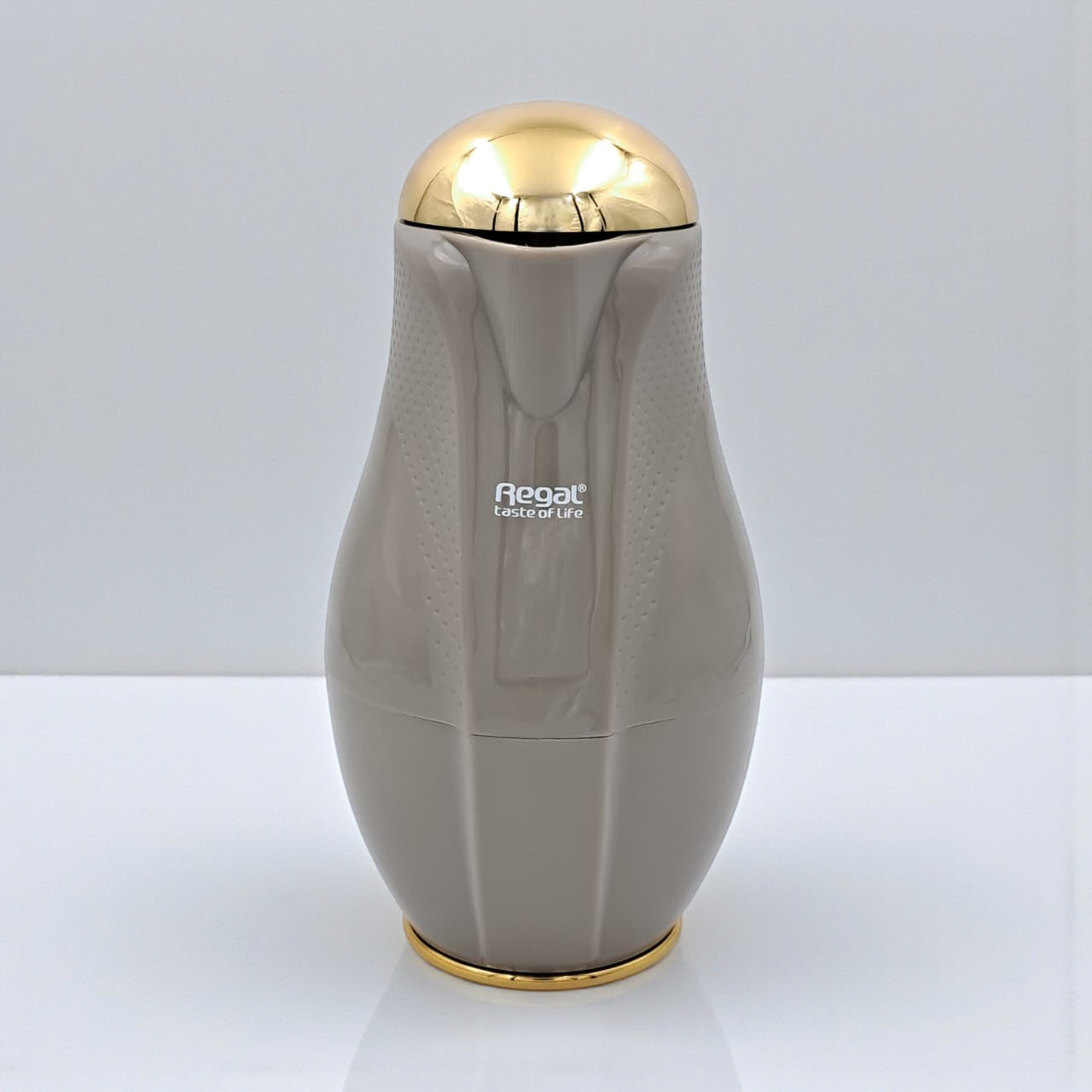 Regal Luxury Thermos Flask 1 Liter | Premium Insulated Hot & Cold Beverage Server with Gold Finish Lid | Elegant Double Wall Vacuum Jug
