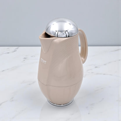 Regal Luxury Thermos Flask 1 Liter | Premium Insulated Hot & Cold Beverage Server with Gold Finish Lid | Elegant Double Wall Vacuum Jug