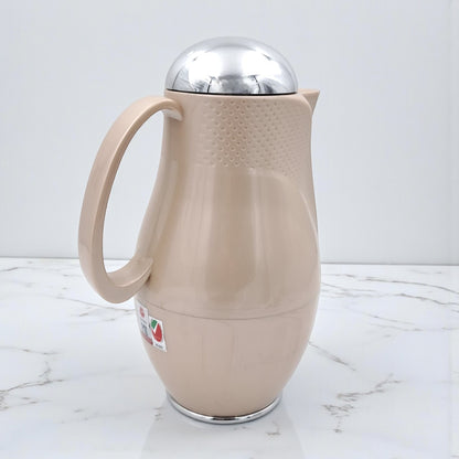 Regal Luxury Thermos Flask 1 Liter | Premium Insulated Hot & Cold Beverage Server with Gold Finish Lid | Elegant Double Wall Vacuum Jug