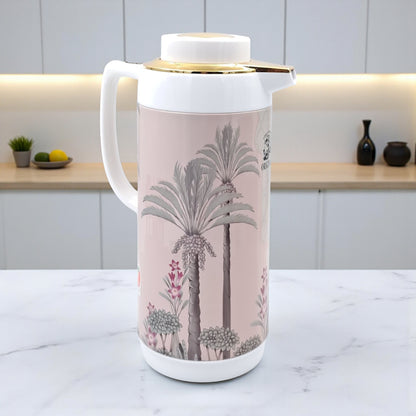 Simba Mkubwa Original Thermos Flask  | Premium Insulated Hot & Cold Beverage Server | Arabic Heritage Design with Gold Finish Lid