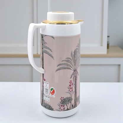 Simba Mkubwa Original Thermos Flask  | Premium Insulated Hot & Cold Beverage Server | Arabic Heritage Design with Gold Finish Lid