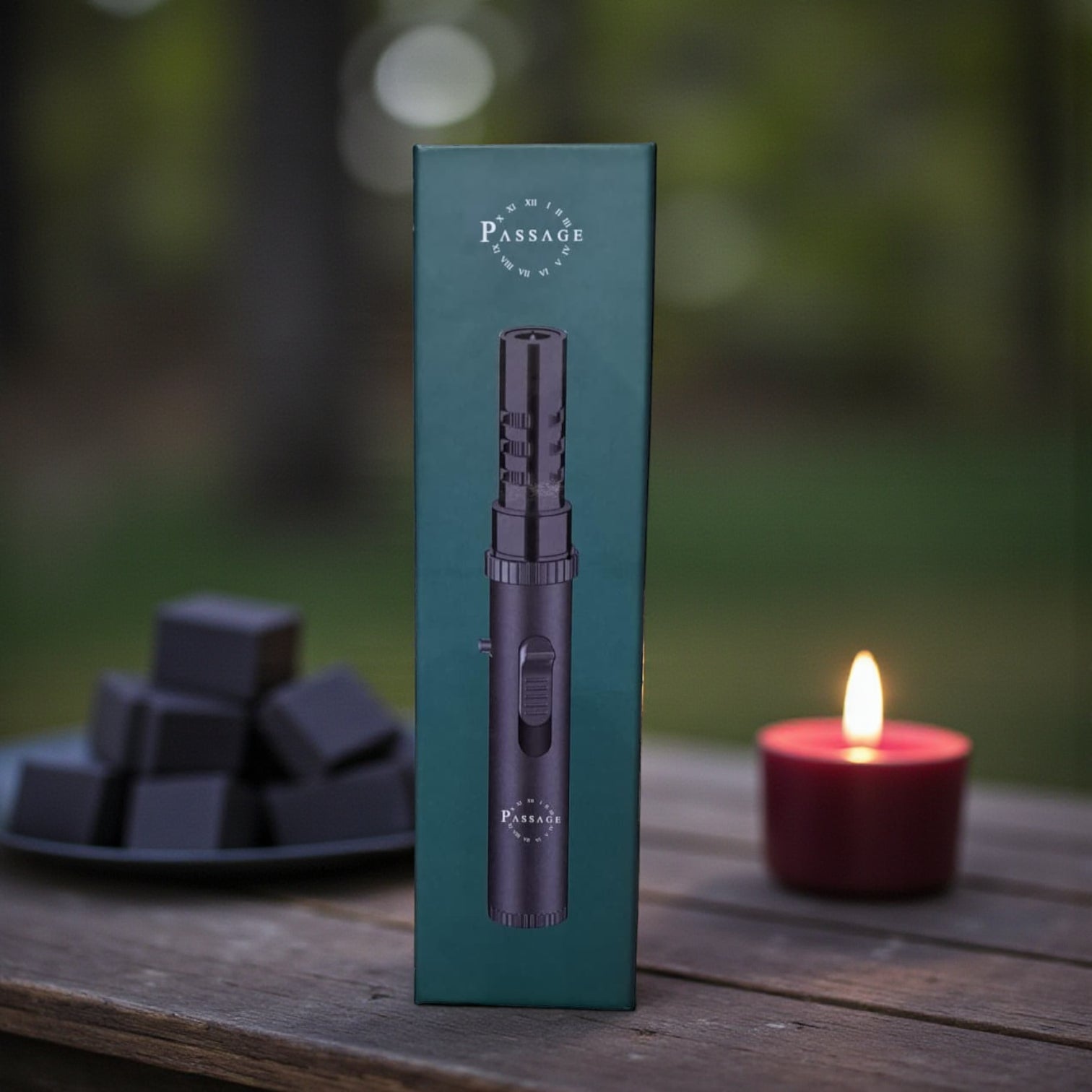 Passage Adjustable Torch Flame Lighter with Safety Lock – High-Temperature Resistant Metal Body – Refillable Gas Blow Torch for Oud, BBQ, Charcoal, Candles, Cooking & Outdoor Use