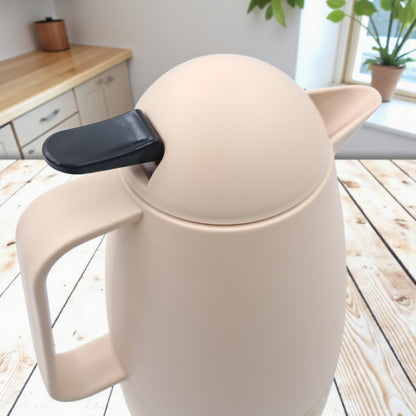 Crystal House Vacuum Flask | Insulated Coffee & Tea Thermos | Premium Arabic Dallah-Style Flask | 1L Capacity | Heat-Retention Thermal Jug - Damoo