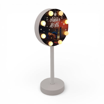 Ramadan Kareem LED Table Lamp with Stand – Islamic Night Light for Home Décor (28.5H × 12L × 9W CM) - Damoo