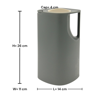 1L Slim Insulated Coffee & Tea Thermos Flask – Modern Tall Vacuum Carafe with Ergonomic Handle and Secure Lid for Home, Office, and Majlis Serving - Damoo
