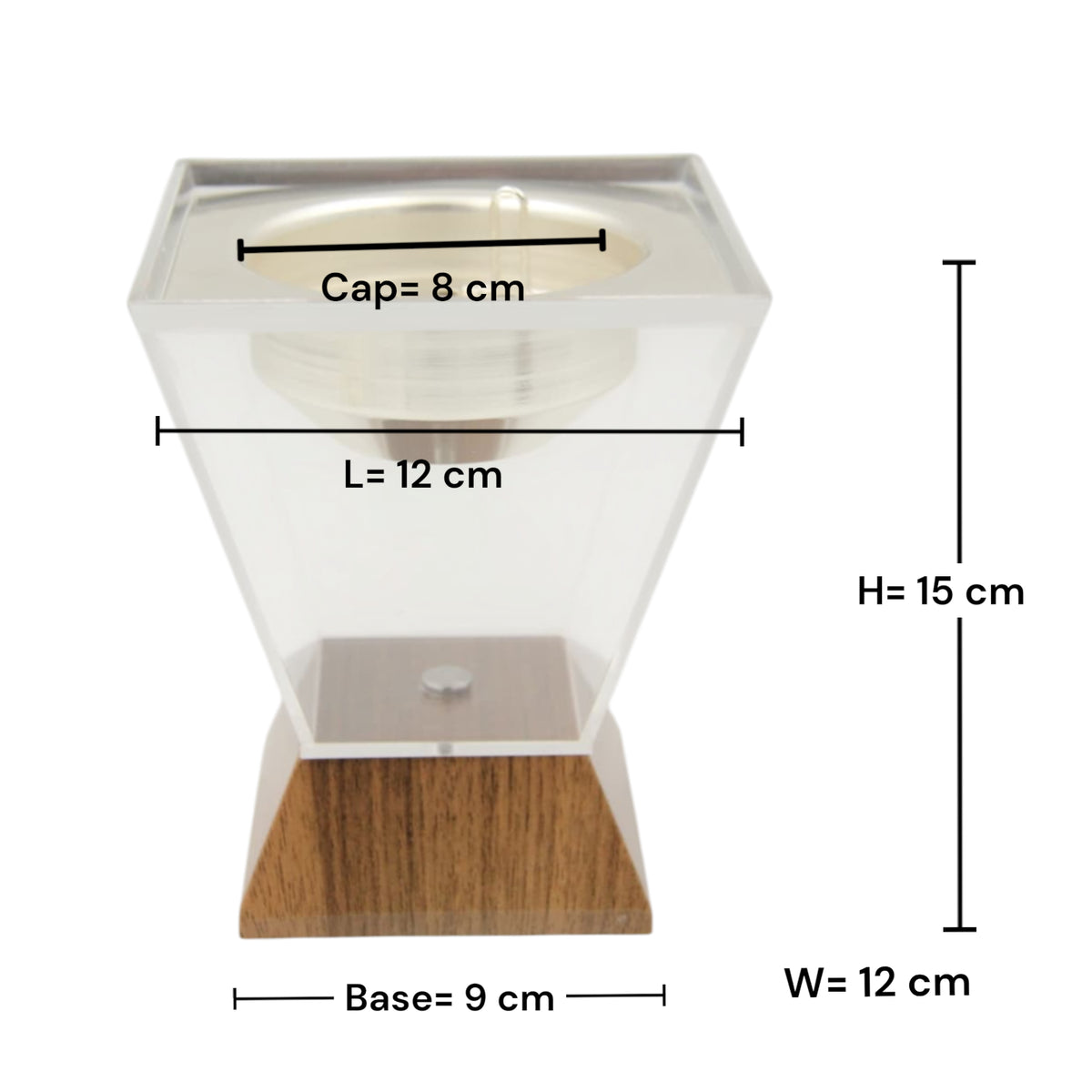 Modern Acrylic & Wood Incense Burner with Removable Lid – Decorative Bakhoor and Incense Holder for Home, Majlis, and Office Ambience - Damoo