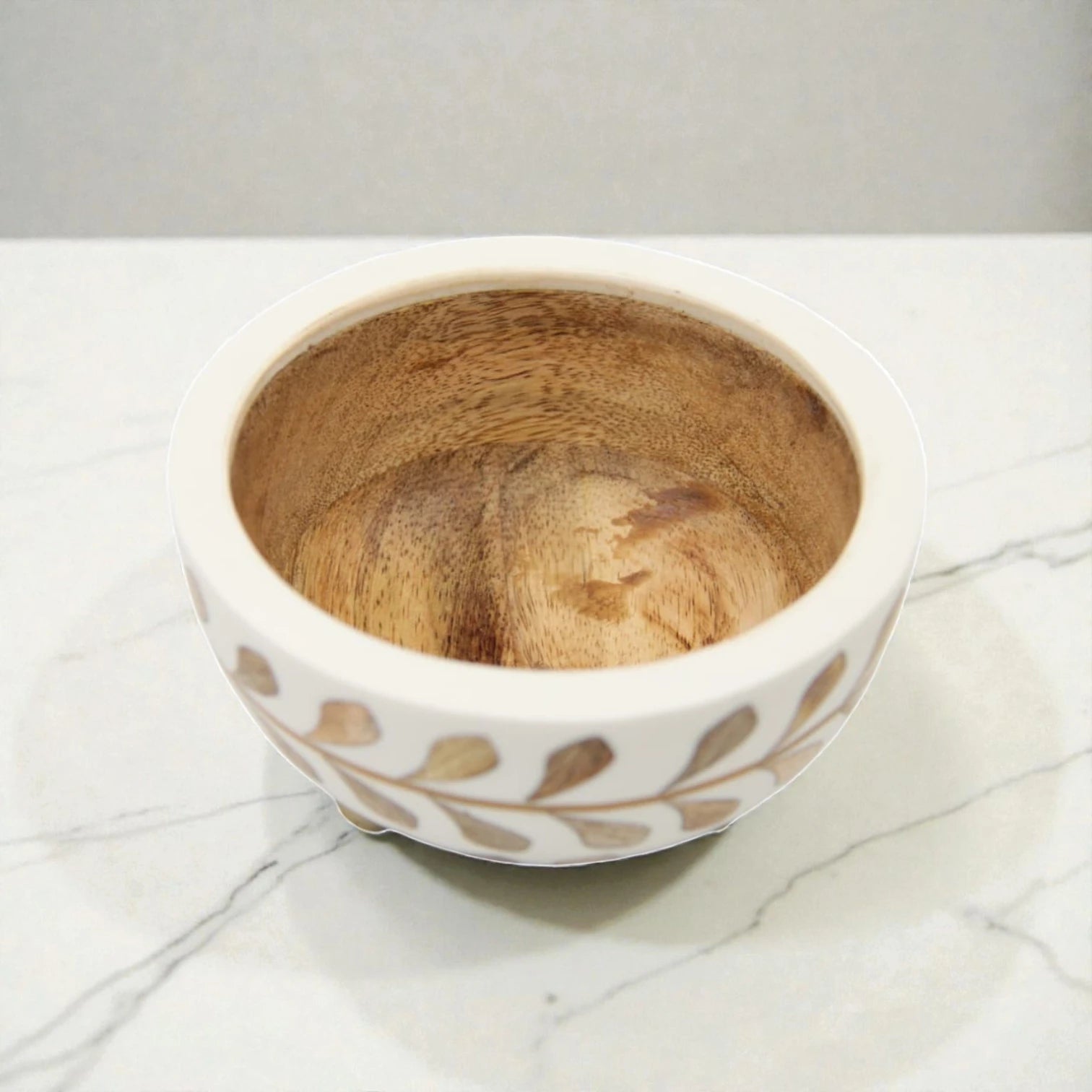 Round Wooden Bakhoor Burner with Metal Bowl – Oud Incense Burner for Home Fragrance & Arabic Decor (8.5H x 13L x 13W CM) - Damoo