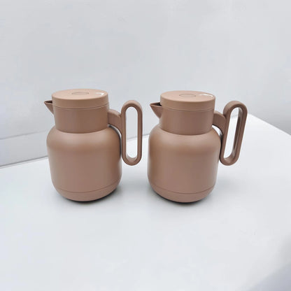 RAZ Vacuum Flask 2-Piece Set 1.0L Each – Thermal Insulated Tea & Coffee Server with Ergonomic Handle for Hot & Cold Beverages - Damoo