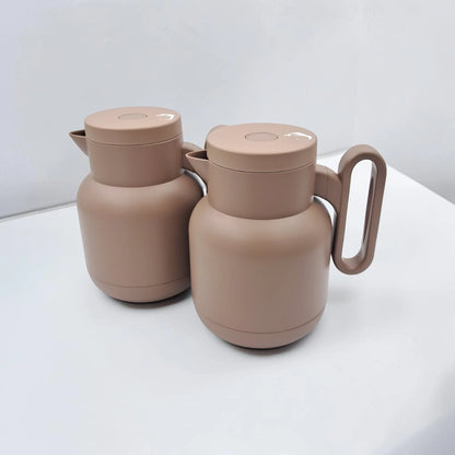 RAZ Vacuum Flask 2-Piece Set 1.0L Each – Thermal Insulated Tea & Coffee Server with Ergonomic Handle for Hot & Cold Beverages - Damoo