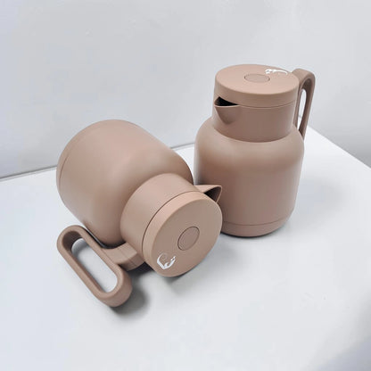 RAZ Vacuum Flask 2-Piece Set 1.0L Each – Thermal Insulated Tea & Coffee Server with Ergonomic Handle for Hot & Cold Beverages - Damoo