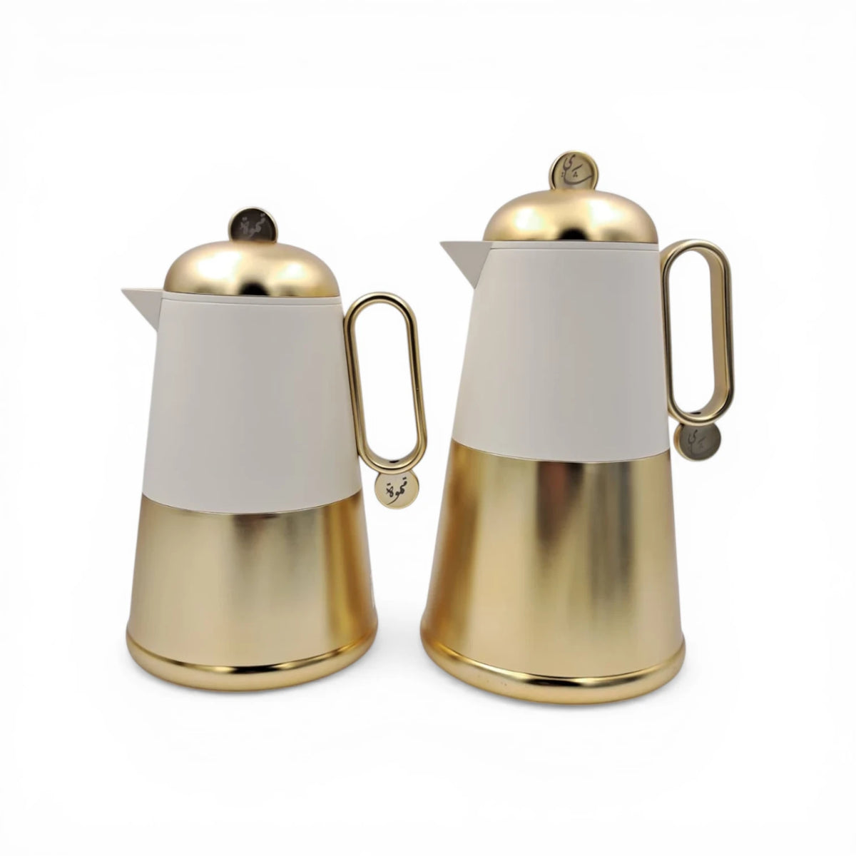 RAZ Lunara Vacuum Flask Set 2-Piece – 1.0L Tea Flask & 0.7L Coffee Flask Thermal Insulated Server with Ergonomic Handle for Hot & Cold Beverages - Damoo