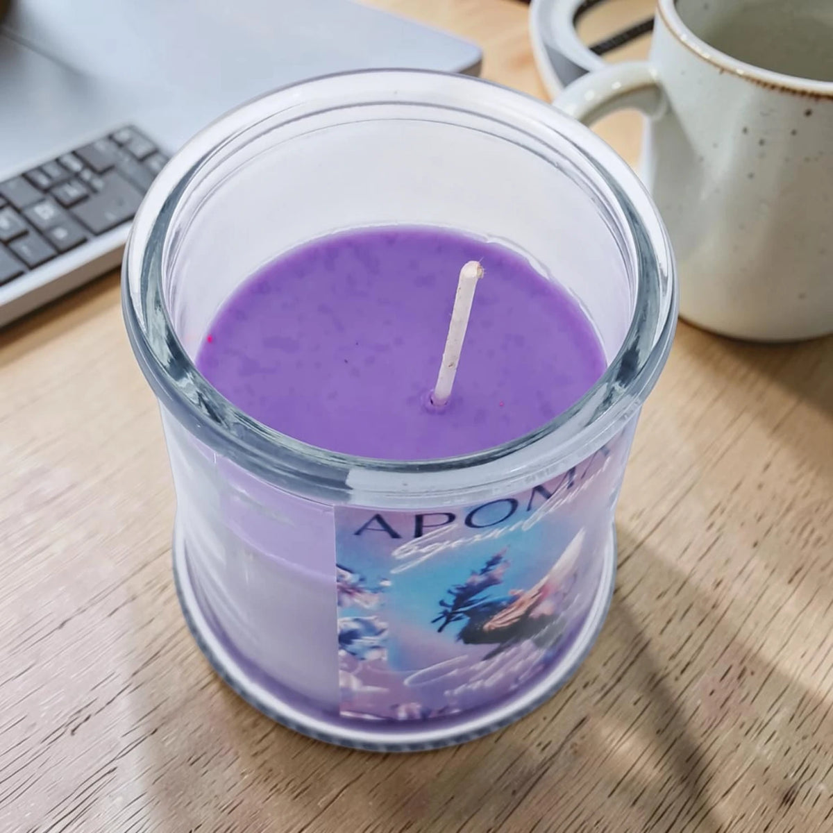 Glass Jar Scented Candle with Lid, Decorative Aromatherapy Candle for Home Décor, Relaxation & Gift Use (9H x 6L × 6W CM) - Damoo