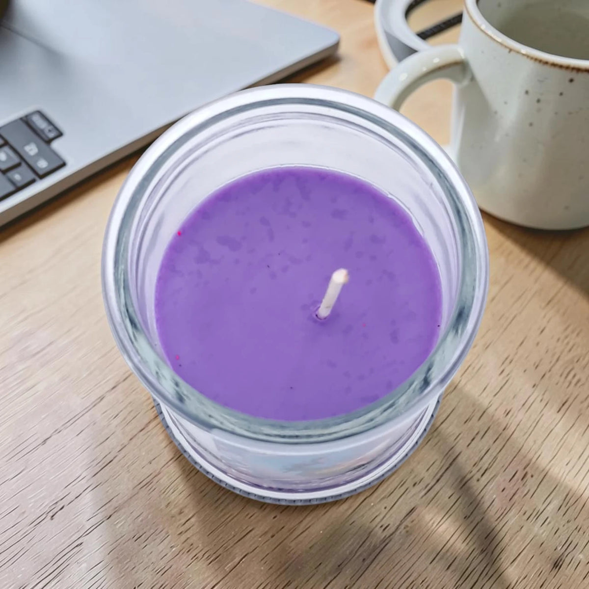 Glass Jar Scented Candle with Lid, Decorative Aromatherapy Candle for Home Décor, Relaxation & Gift Use (9H x 6L × 6W CM) - Damoo
