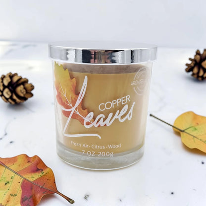 Scented Glass Jar Candle with Lid, Aromatherapy Candle for Home Fragrance, Long Lasting Decorative Candle (9H x 8.5L × 8.5W CM) - Damoo