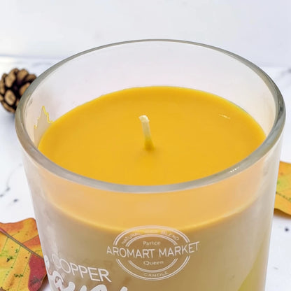 Scented Glass Jar Candle with Lid, Aromatherapy Candle for Home Fragrance, Long Lasting Decorative Candle (9H x 8.5L × 8.5W CM) - Damoo