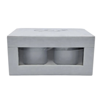 Luxury Faux Leather Mabkhara & Bakhoor Storage Box Set with Glass Front Display, Stainless Steel Incense Burner Cup and Covered Bakhoor Container, Home Majlis Ramadan Gift Set, Available in Multiple Colors (13H x 27L × 16.5W CM)