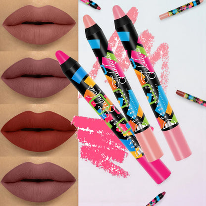 Character Fabulous Lip Crayon – Shade YL019. 16H matte lipstick crayon with waterproof, smudge-proof formula. Intense color, lightweight comfort & travel-friendly design. - Damoo