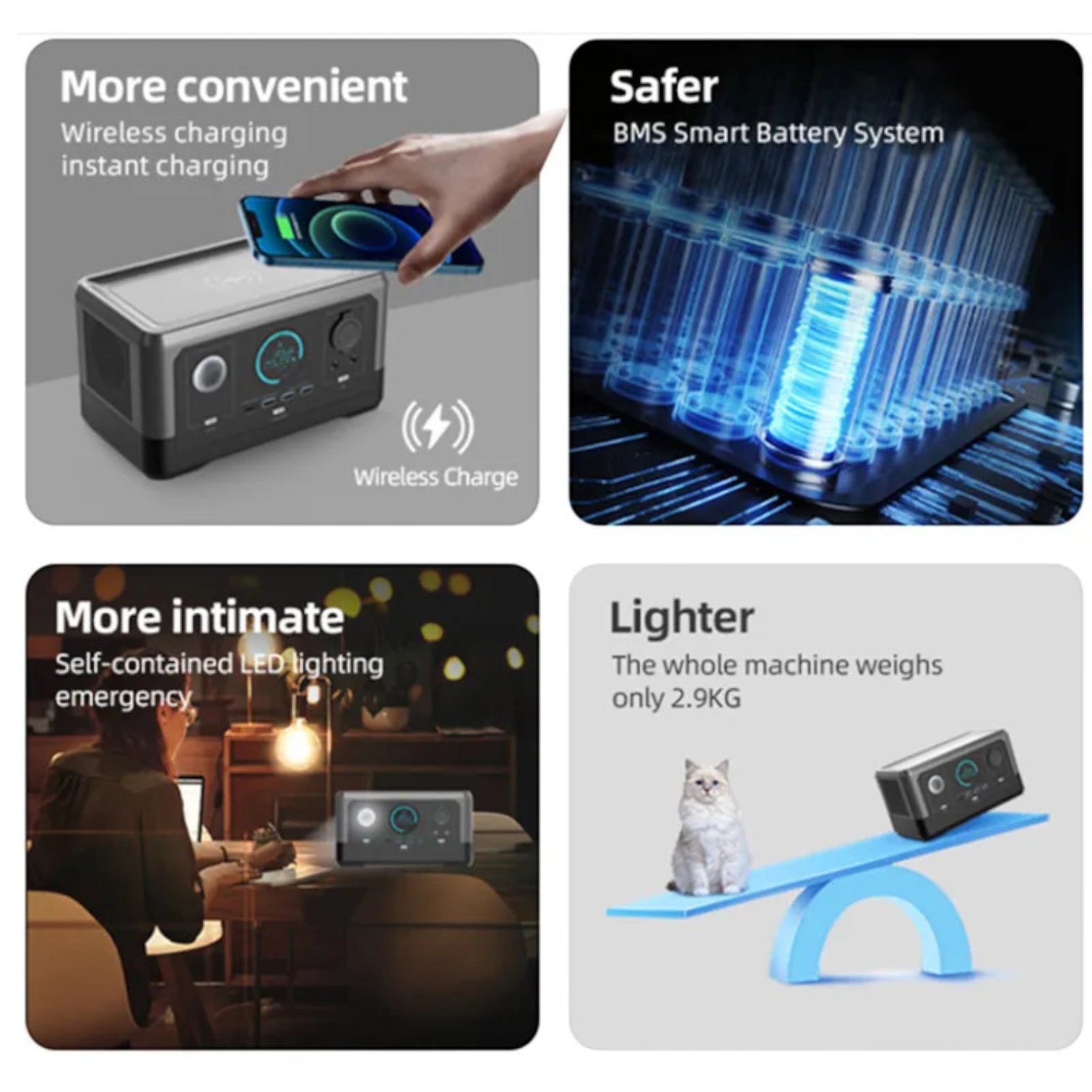Toby's TBS-77A Portable Power Station 300W Max Power 76800mAh Battery with Wireless Charging, Multiple Outputs, Solar Input, Outdoor & Home Emergency Use