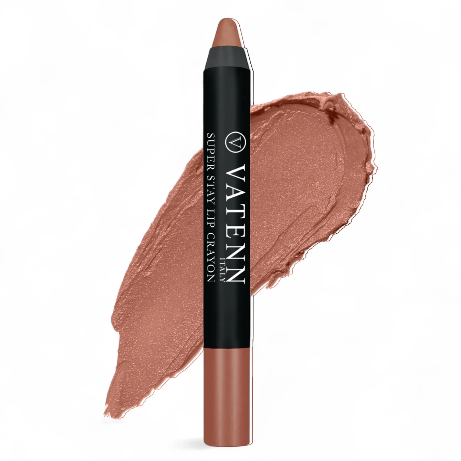 Vatenn Italy Super Stay Lip Crayon Lipstick – Shade 416 BLUSHING APRICOT, Long-Lasting Matte Cream Finish, Non-Drying Hydrating Formula with Honey Nectar - Damoo