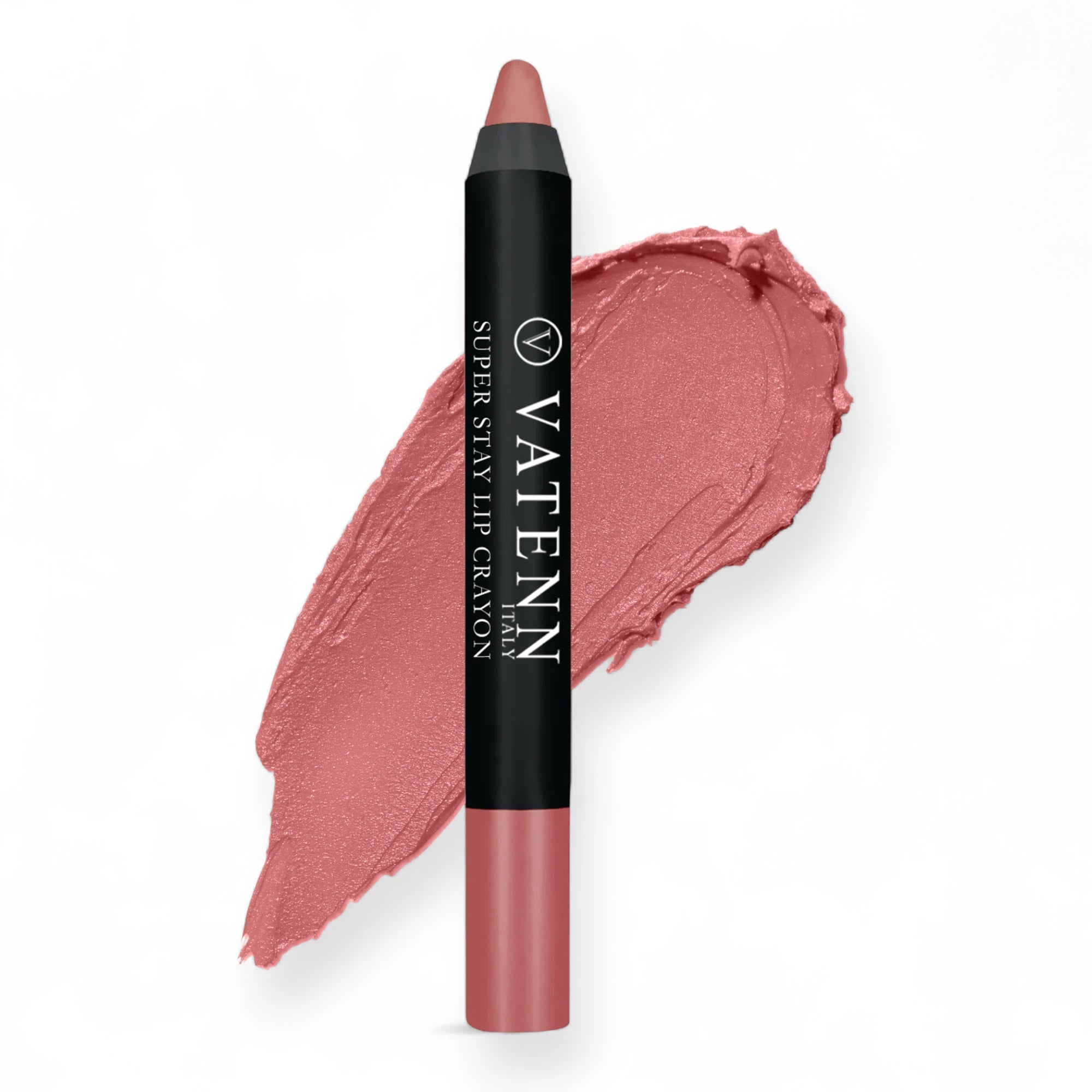 Vatenn Italy Super Stay Lip Crayon Lipstick 417 – 18H Long-Lasting Matte Finish, Waterproof, Smudge-Proof, Non-Drying Creamy Formula with Vitamin E & Honey Nectar - Damoo