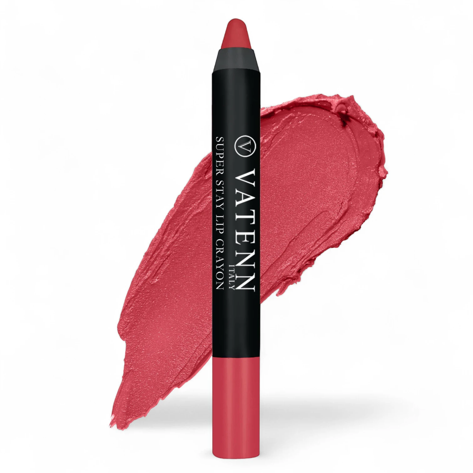 Vatenn Italy Super Stay Lip Crayon Lipstick – Shade 425 FEARLESS, Long-Lasting Matte Cream Finish, Non-Drying Hydrating Formula with Honey Nectar - Damoo