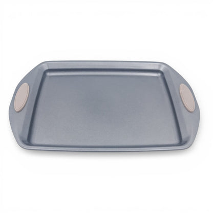 MSLE Non-Stick Metal Baking Dish with Easy-Grip Handles – Rectangular Oven Baking Pan, Gray (Available in 36L & 42L Sizes) - Damoo