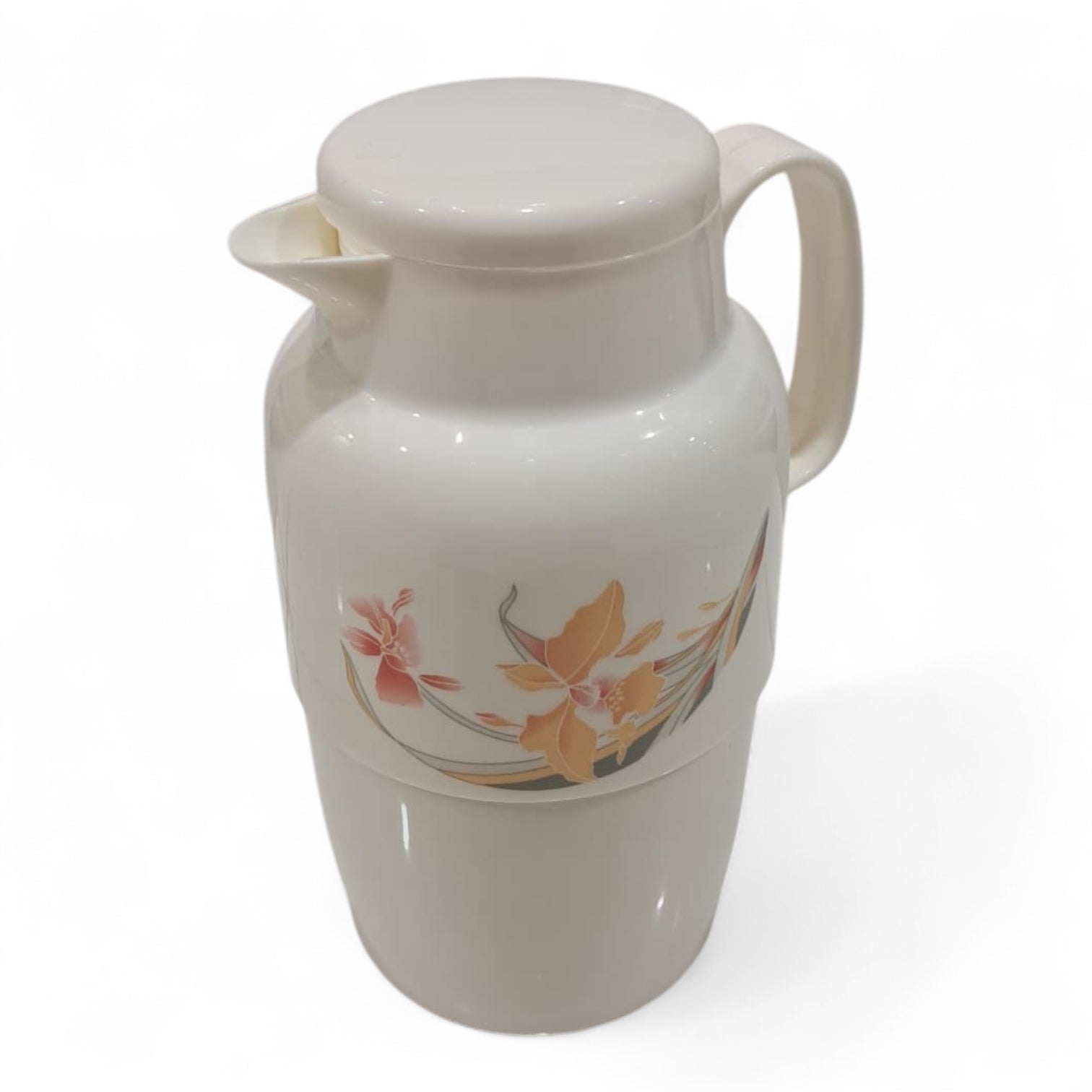 Insulated Vacuum Jug 2.2L – Floral-design | Premium Plastic Thermos Flask with Q100 Glass Insert | German-Made Double-Wall Design for Excellent Heat Retention - Damoo