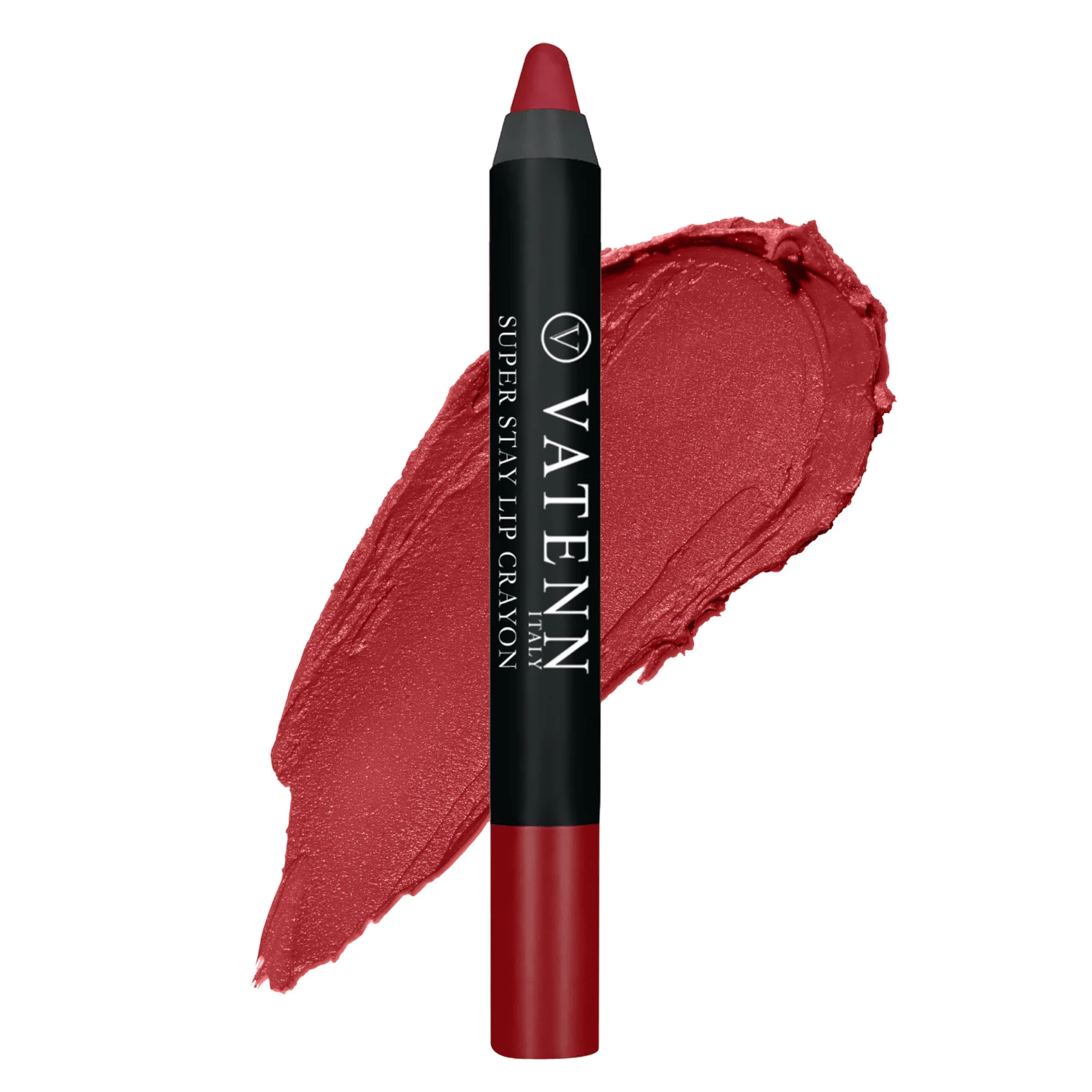 Vatenn Italy Super Stay Lip Crayon Lipstick 404 – 18H Long-Lasting Waterproof Matte, Non-Drying Creamy Finish with Vitamin E & Honey Nectar - Damoo