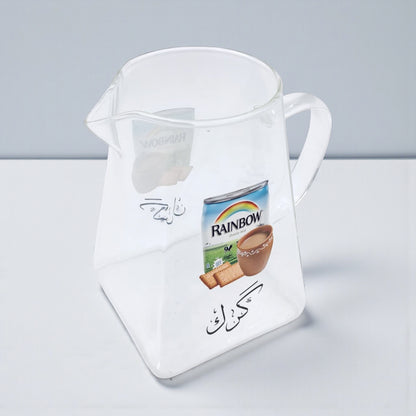 Karak Tea Glass Kettle with Stainless Steel Filter | Heat Resistant Borosilicate Pitcher with Detachable Fine Mesh Infuser | Stovetop Safe | Premium Glass Pot for Chai, Tea & Herbal Drinks