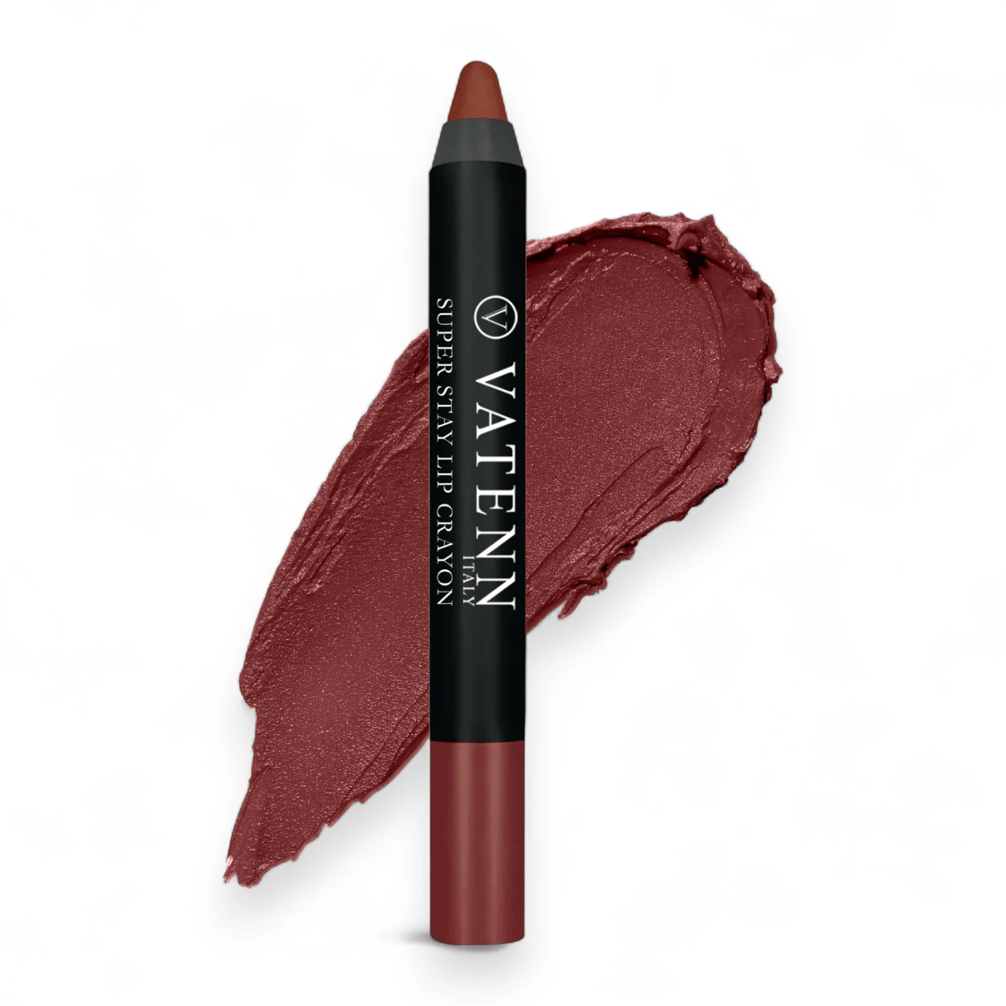 Vatenn Italy Super Stay Lip Crayon Lipstick 452 – 18H Waterproof Matte, Non-Drying Creamy Lip Color with Vitamin E & Honey Nectar - Damoo