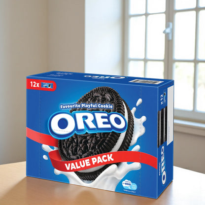 Oreo Original Chocolate Sandwich Cookies – Value Pack of 12 x 36.8g – Cream-Filled Biscuits – 441.6g Total – Classic Snack for Gifting, Parties & On-the-Go - Damoo