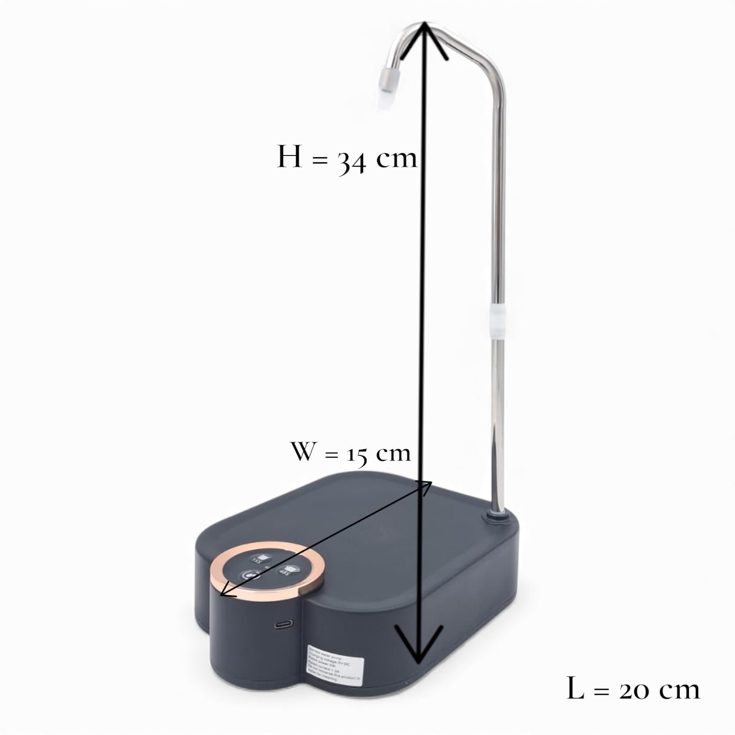 2-in-1 Automatic Water Dispenser | USB-C Rechargeable Pump for Bottled Water & Desktop Use | 360° Rotating Spout, Precise Output & Water-Lock Nozzle - Damoo