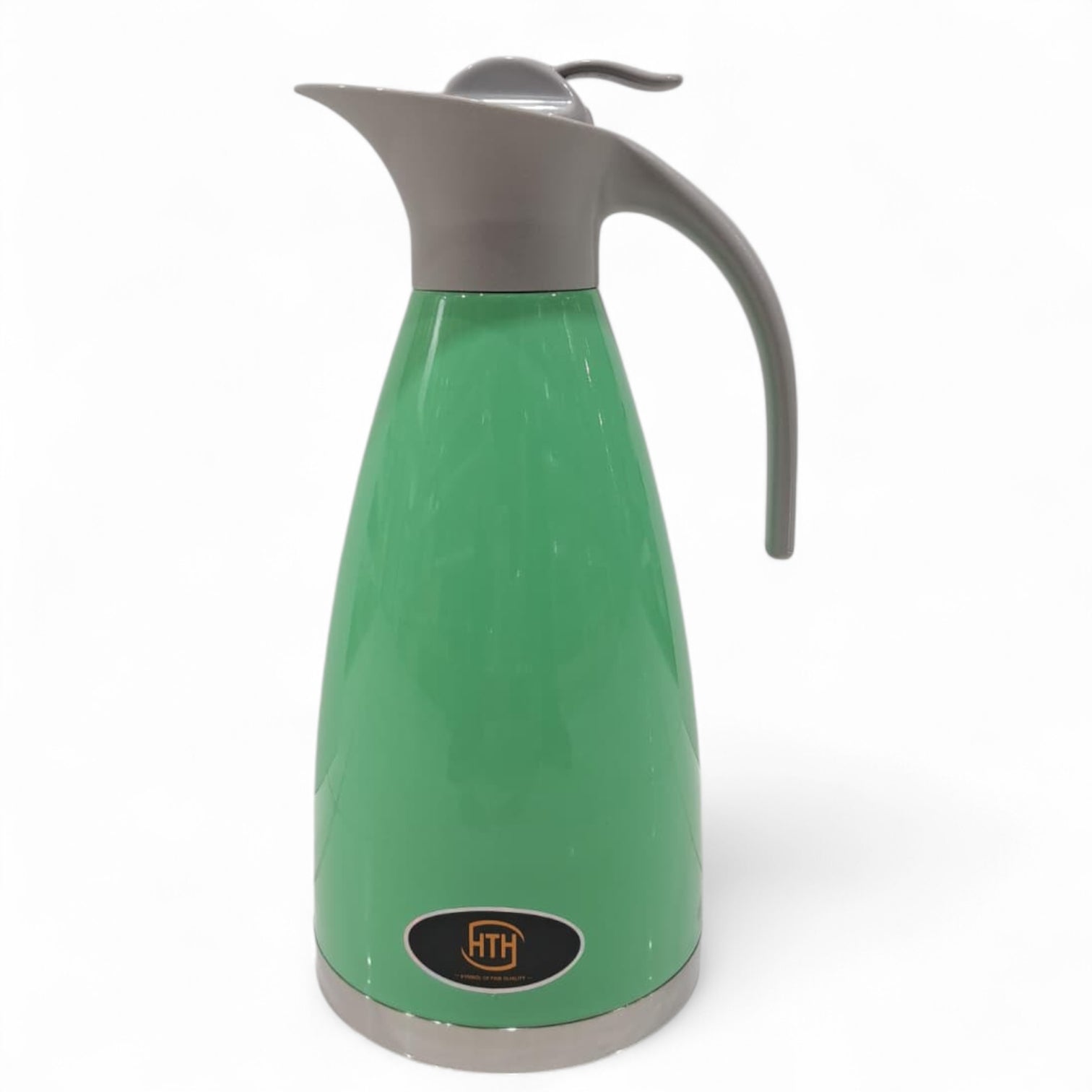 HTH Stainless Steel Vacuum Flask 2.0L (Model ECU-1) – Double Wall Insulated Thermos for Hot & Cold Beverages | Premium Press-Pour Design - Damoo