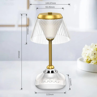 ACHAS Quran Speaker Desk Lamp – 16 Color LED Touch Light with Bluetooth, Remote Control, Dimmable Modes, Islamic Recitations, Night Light Table Lamp for Bedroom, Kids, Gifts - Damoo