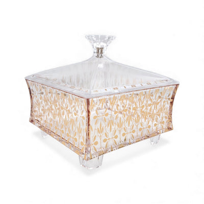 Wholesale Acrylic Transparent Candy Bowl with Lid – Decorative Candy & Snack Organizer for Table, Kitchen & Events (14H x 13L × 13W CM) - Damoo
