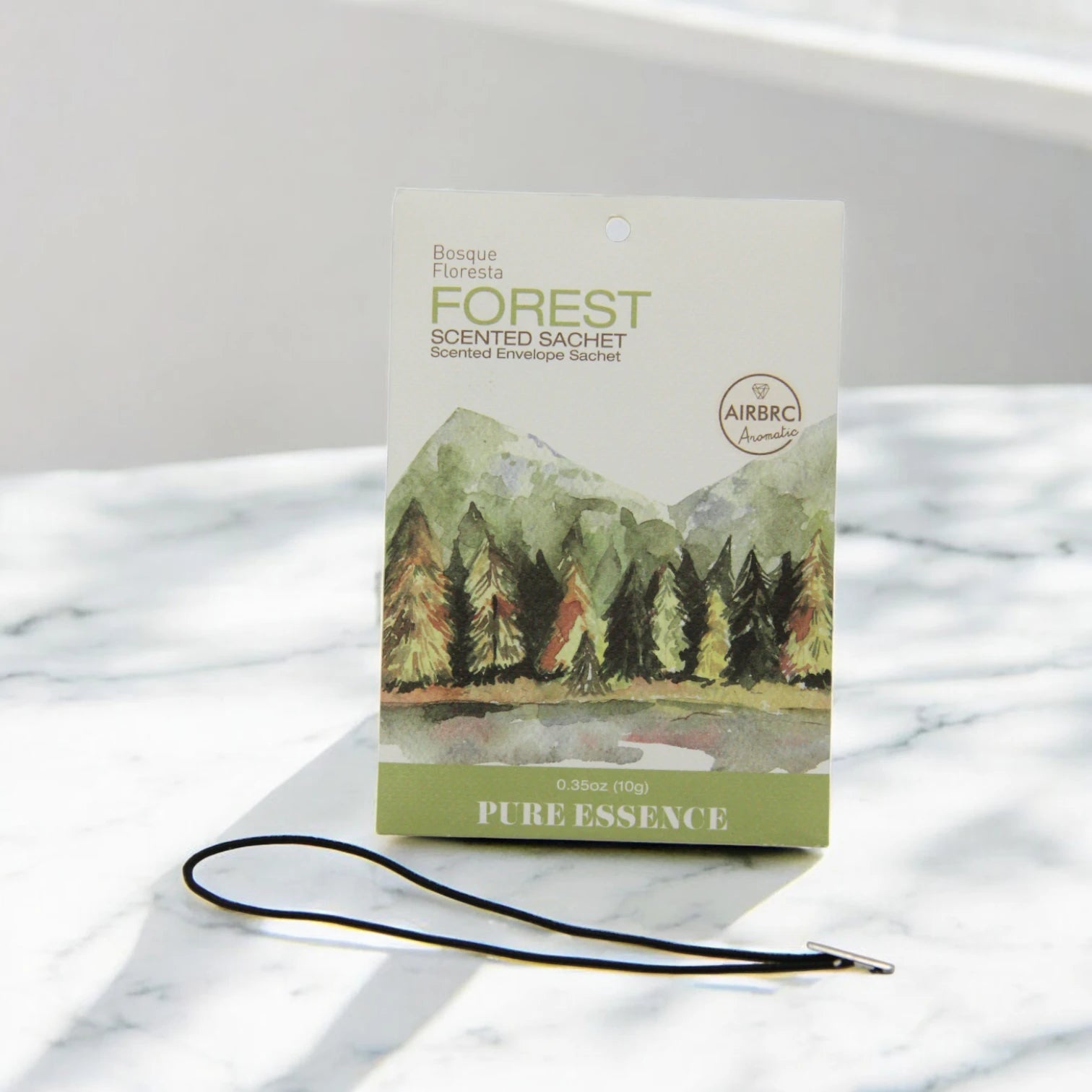 AIRBRC Pure Essence Scented Sachet – Forest | Long-Lasting Natural Woody Aroma for Closets, Cars, Drawers & More | Elegant Envelope Sachet with Earthy Fresh Fragrance (10g) - Damoo