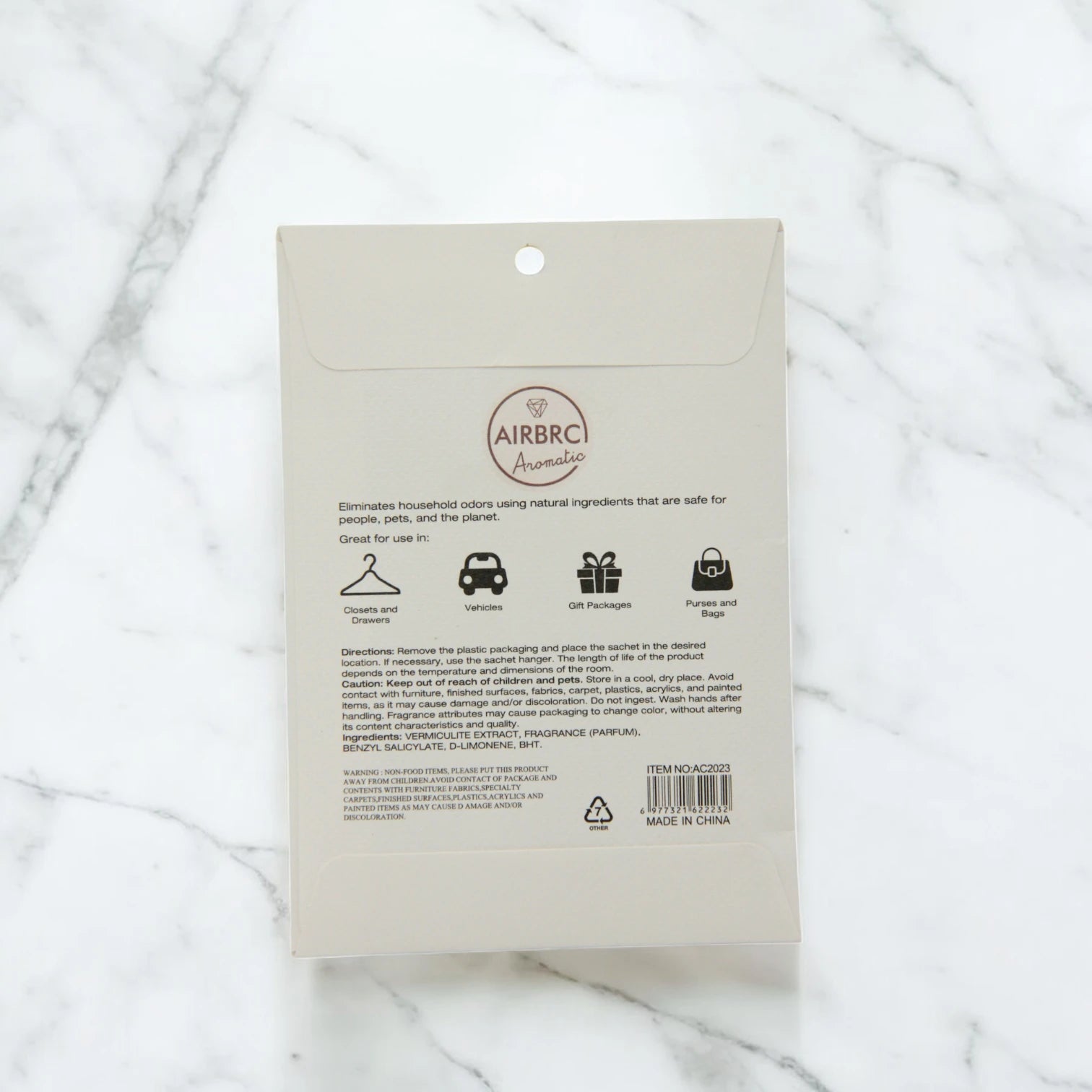 AIRBRC Pure Essence Scented Sachet – Jasmine | Long-Lasting Natural Floral Aroma for Closets, Cars, Drawers & More | Elegant Envelope Sachet with Classic Jasmine Fragrance (10g) - Damoo