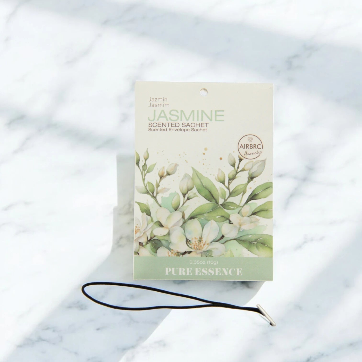 AIRBRC Pure Essence Scented Sachet – Jasmine | Long-Lasting Natural Floral Aroma for Closets, Cars, Drawers & More | Elegant Envelope Sachet with Classic Jasmine Fragrance (10g) - Damoo