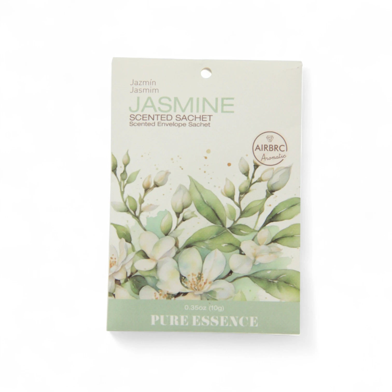 AIRBRC Pure Essence Scented Sachet – Jasmine | Long-Lasting Natural Floral Aroma for Closets, Cars, Drawers & More | Elegant Envelope Sachet with Classic Jasmine Fragrance (10g) - Damoo