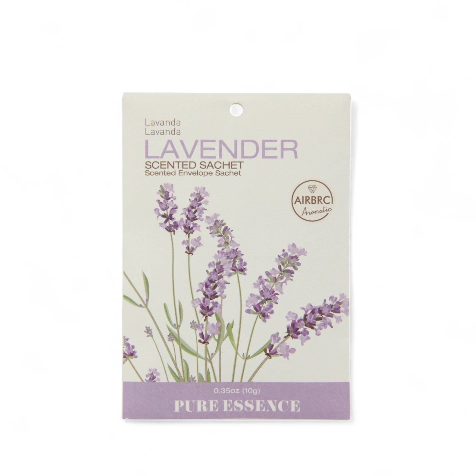 AIRBRC Pure Essence Scented Sachet – Lavender | Long-Lasting Natural Calming Aroma for Closets, Cars, Drawers & More | Relaxing Envelope Sachet with Floral Lavender Fragrance (10g) - Damoo
