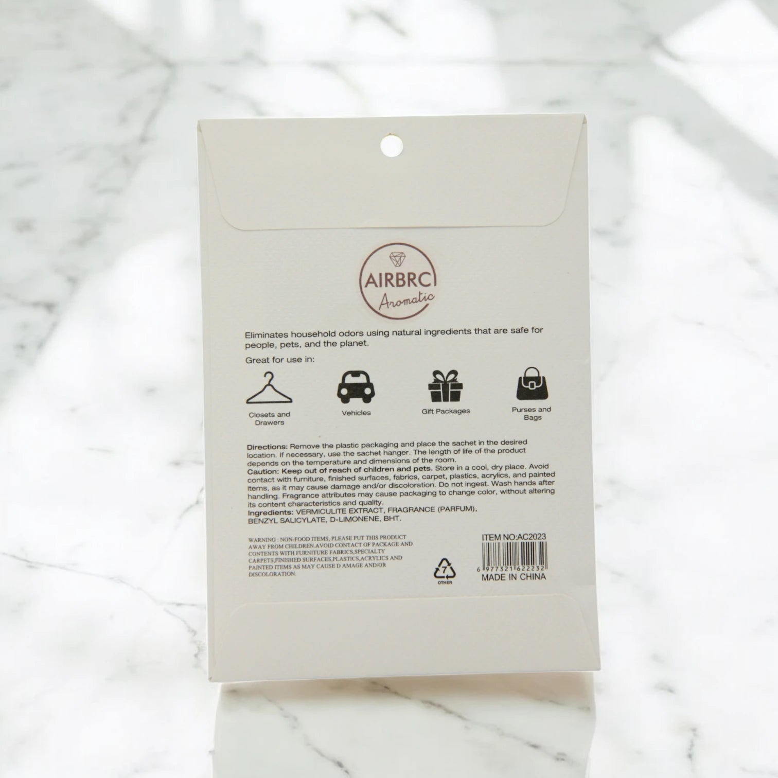 AIRBRC Pure Essence Scented Sachet – Rose | Long-Lasting Natural Floral Aroma for Closets, Cars, Drawers & More | Elegant Envelope Sachet with Botanical Fragrance (10g) - Damoo