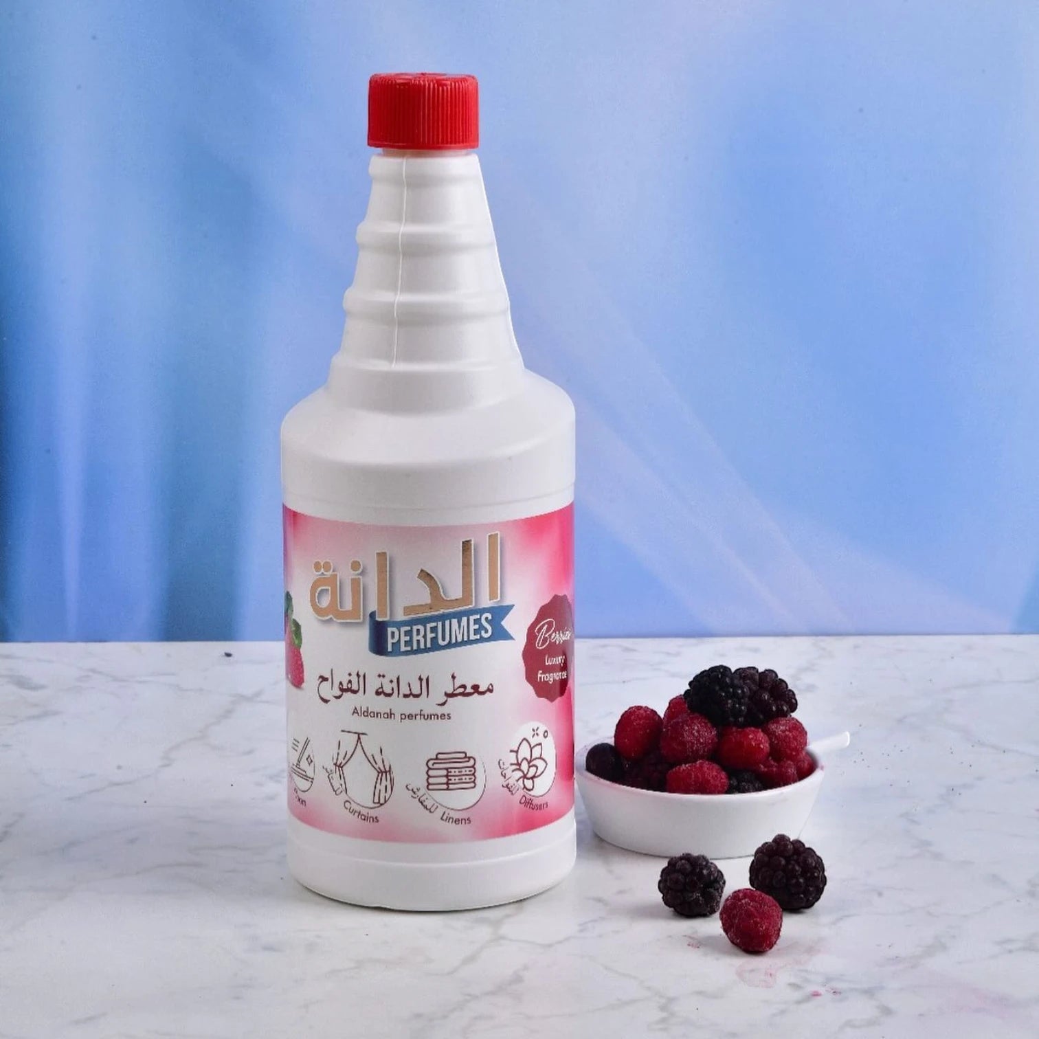 Al Danah Cleaner & Freshener – Berries Scent, 1000ML | Multi-Purpose Floor & Fabric Freshener, Diffuser Compatible, Fruity Long-Lasting Aroma - Damoo