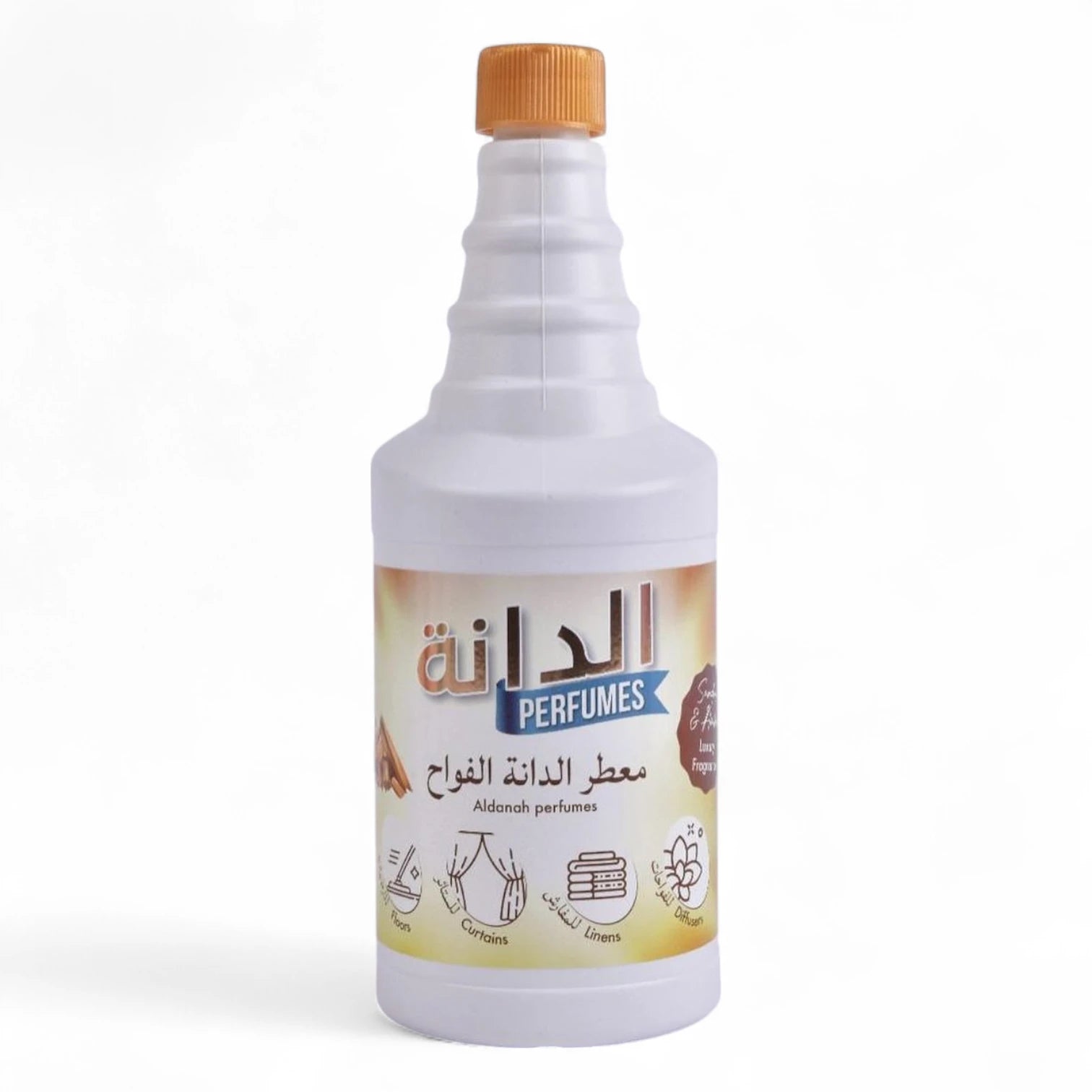 Al Danah Cleaner & Freshener – Sandalwood & Amber, 1000ML | Multi-Purpose Floor & Fabric Fragrance, Diffuser Safe, Warm & Woody Scent - Damoo