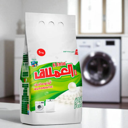 Al Emlaq Record Holder Automatic Detergent – Pearl Scent, 5KG Powerful Cleaning Formula - Damoo